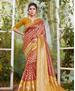 Picture of Superb Maroon & Golden Casual Saree