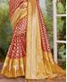 Picture of Superb Maroon & Golden Casual Saree