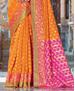 Picture of Classy Orange & Pink Casual Saree