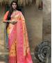 Picture of Good Looking Orange Silk Saree