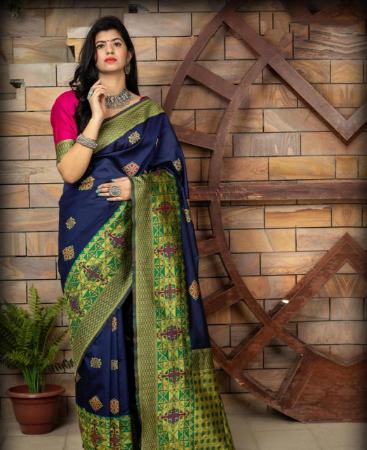 Picture of Comely Nevy Blue Casual Saree