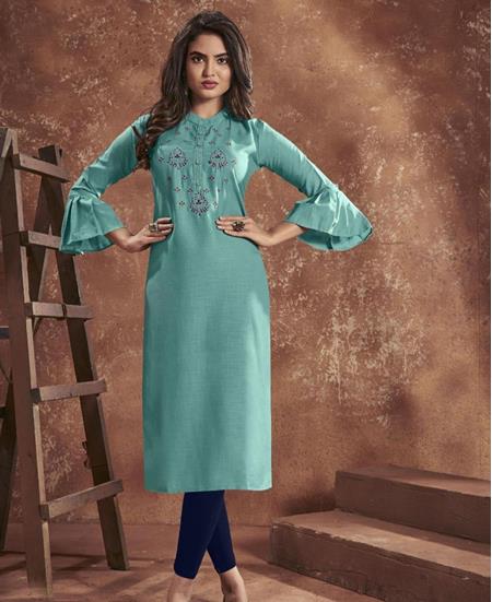 Picture of Appealing Sky Blue Kurtis & Tunic