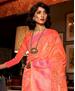 Picture of Alluring Peach Silk Saree