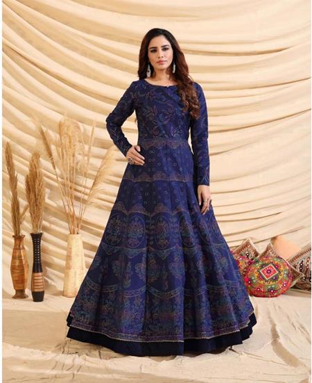 Buy Pretty Navy Blue Party Wear Velvet Designer Salwar Kameez at best price  - Gitanjali Fashions