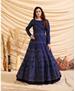 Picture of Fine Navy Blue Party Wear Gown