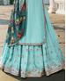 Picture of Sightly Sky Blue Straight Cut Salwar Kameez