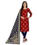 Picture of Comely Red Cotton Salwar Kameez