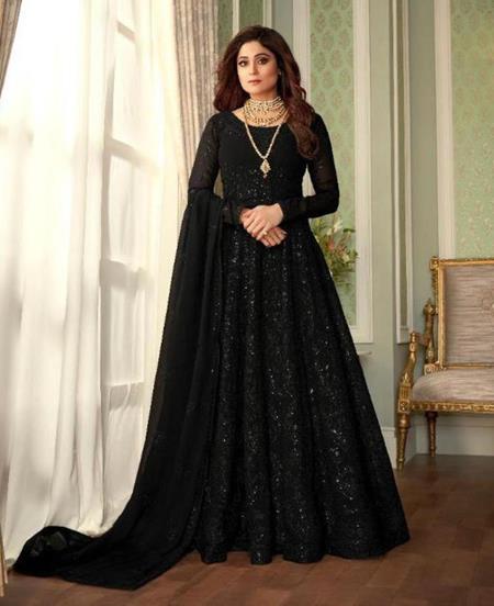 Lowest Price | $26 - $39 - Black Designer Gown Indian Gown and Black  Designer Gown Designer Gown Online Shopping