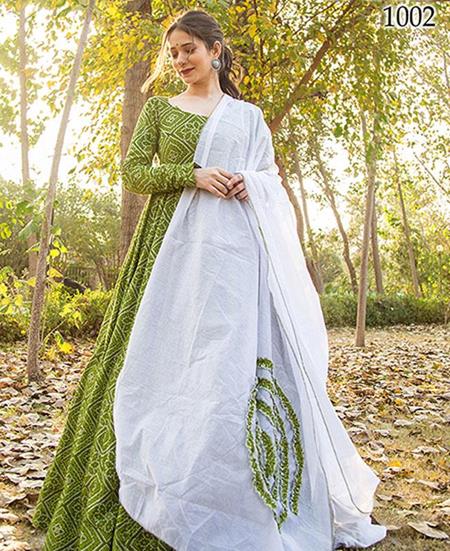 Picture of Bewitching Green Readymade Salwar Kameez
