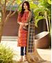 Picture of Classy Red Cotton Salwar Kameez