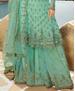 Picture of Nice Turquoise Party Wear Salwar Kameez