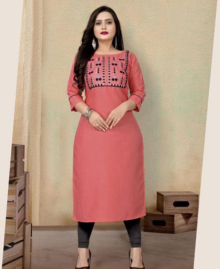 Picture of Good Looking Pink Kurtis & Tunic
