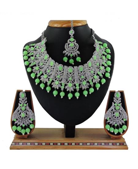 Picture of Bewitching Light Green Necklace Set