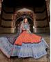 Picture of Beautiful Orange Party Wear Gown