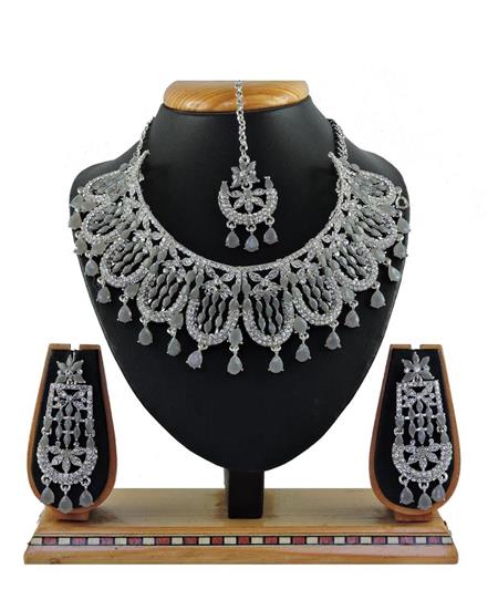 Picture of Bewitching Grey Necklace Set