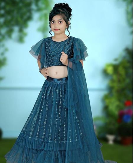 KIDS LEHENGA Girl's Tafetta Sattin Semi-Stitched girl's Best Lehenga Choli  for Party and Function Wear osf Size 2-16 Year Girls-Dall Design :  Amazon.in: Fashion
