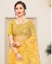 Picture of Fascinating Yellow Net Saree