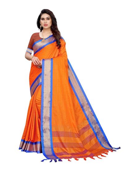 Picture of Well Formed Orange Casual Saree
