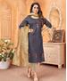 Picture of Bewitching Black Straight Cut Salwar Kameez