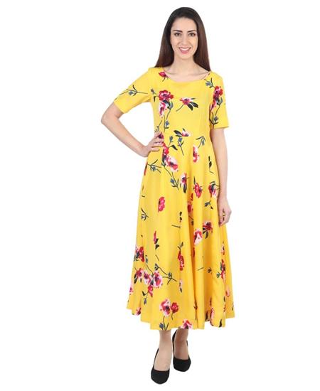 Picture of Enticing Yellow Western Dress