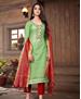 Picture of Amazing Green Straight Cut Salwar Kameez