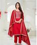 Picture of Sightly Red Straight Cut Salwar Kameez