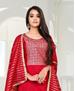 Picture of Sightly Red Straight Cut Salwar Kameez