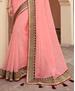 Picture of Ravishing Peach Pink Designer Saree