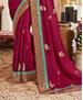 Picture of Charming Maroon Silk Saree