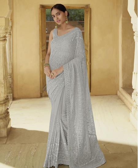 Picture of Grand Grey Casual Saree
