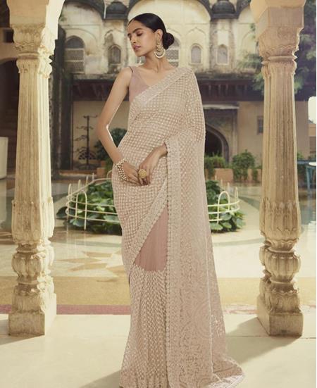 Picture of Nice Pastel Brown Casual Saree