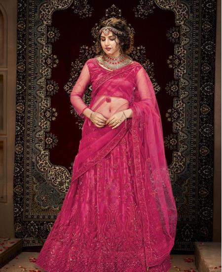 Picture of Elegant Deep Pink Lehenga Choli
