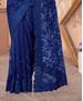 Picture of Well Formed Nevy Blue Net Saree