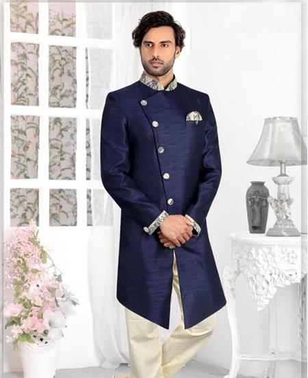 Picture of Taking Navy Blue Indo Western