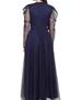 Picture of Classy Navy Blue Readymade Gown