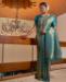Picture of Excellent Teal Blue Silk Saree