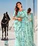 Picture of Magnificent Sky Blue Net Saree
