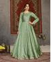 Picture of Fascinating Pista Green Party Wear Gown