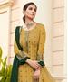 Picture of Lovely Yellow Straight Cut Salwar Kameez