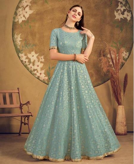 Picture of Stunning Pista Party Wear Gown