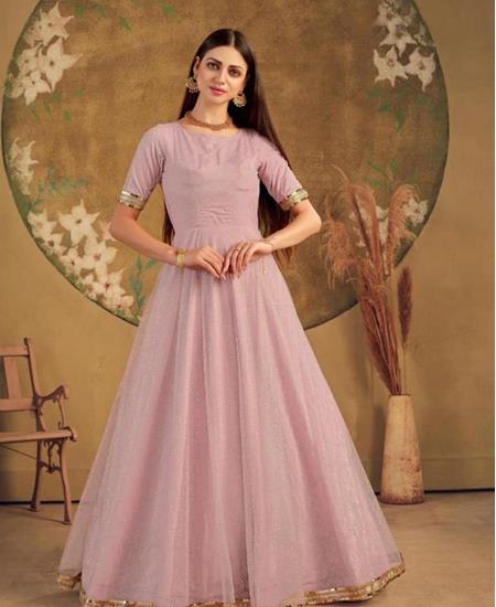 Picture of Taking Dusty Pink Party Wear Gown