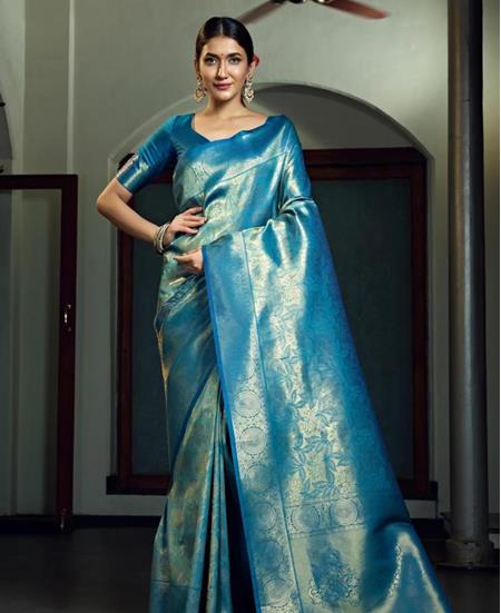 Picture of Sightly Blue Designer Saree