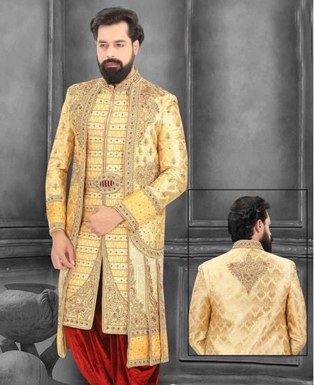 Picture of Sublime Yellow Gold Sherwani