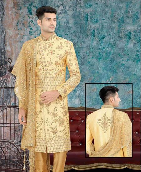 Picture of Statuesque Gold Sherwani