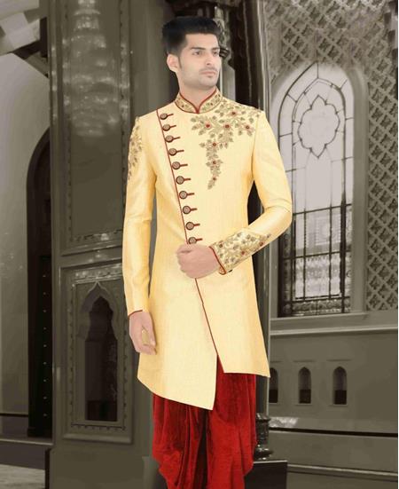 Picture of Shapely Gold Sherwani