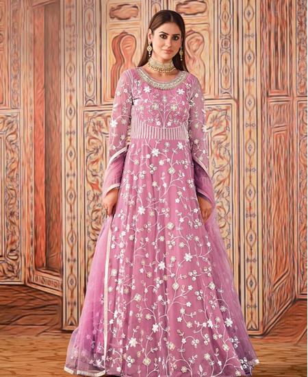 Picture of Alluring Pink Designer Salwar Kameez