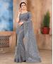 Picture of Delightful Grey Net Saree