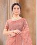 Picture of Enticing Dusty Peach Net Saree