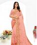 Picture of Ideal Peach Net Saree