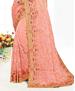 Picture of Ideal Peach Net Saree